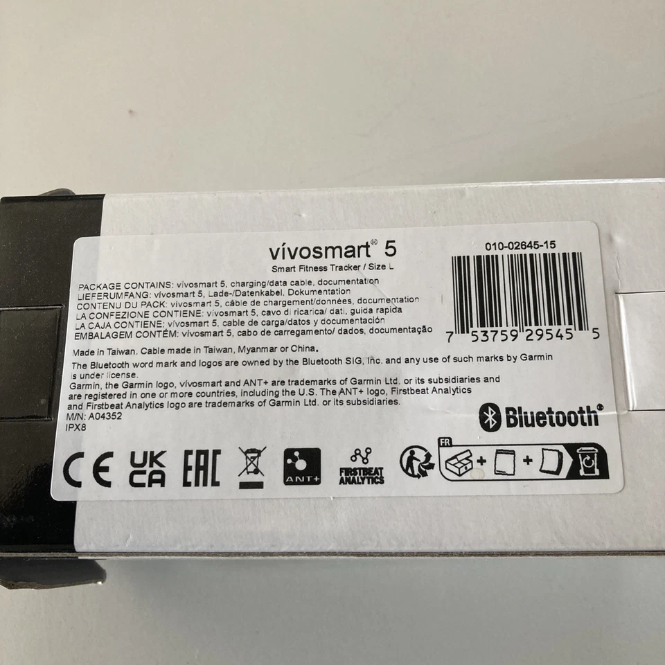 Garmin vívosmart 5 Aktivitätstracker - Grau mit OVP - Bild 2 von 4