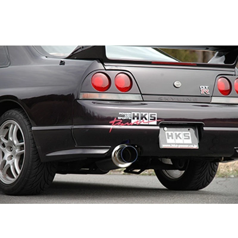 HKS HI-POWER EXHAUST MUFFLER Single Universal Inlet 2.5'' Outlet 4'' Titanium - Image 3 of 4