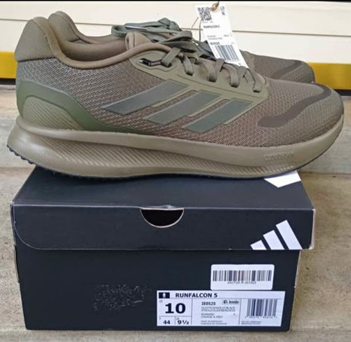 adidas Runfalcon 5 Men's Running Shoes Mesh Lace-Up Low Top Olive IE0525