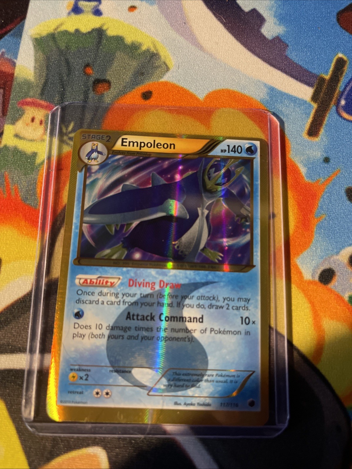 Pokémon TCG Secret Rare Empoleon 117/116, Plasma Freeze 2013 Full Art Holo NM