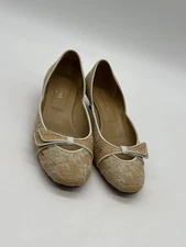 Valentino Garavani Brown Raffia Kitten Heel Women’s Size 38 US 8 Casual Shoes