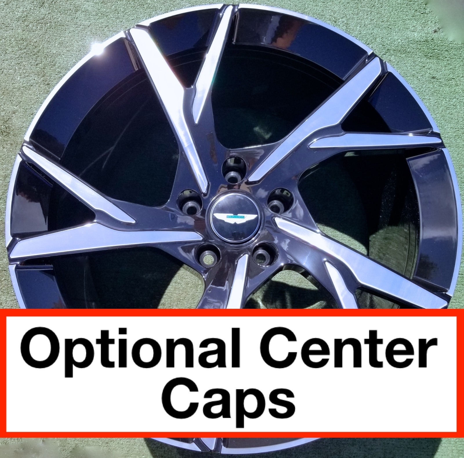 4 NEW Factory Aston Martin DBS Wheels Superleggera 21 inch OEM Y Spoke Black Set
