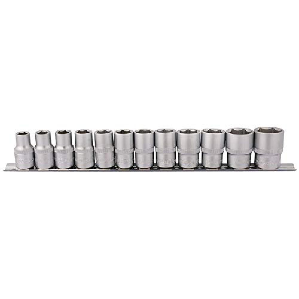 Set Bussole 1/2 Draper HD12 MM 12 Pezzi Acciaio Cr-V Rail Metallo