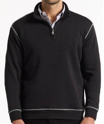 Robert Graham Schwarz + Grau Stiche Pullover/Pullover Größe L Brand Neu