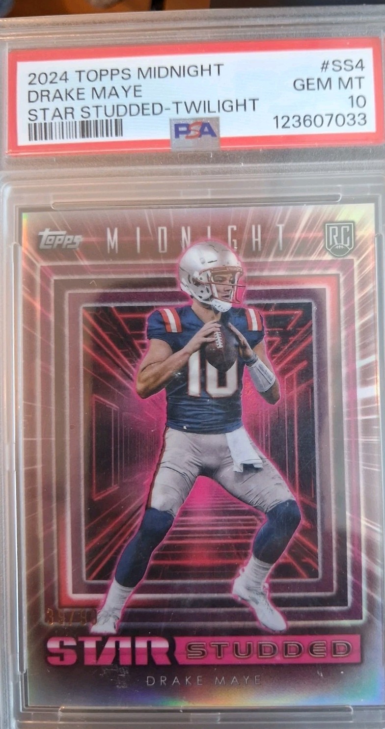 Drake Maye Topps Midnight Star Studded #SS4 Twilight