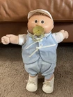 Cabbage Patch Kids Preemie Boy Doll 1988 Blue Check Outfit Anthony Avery Coleco