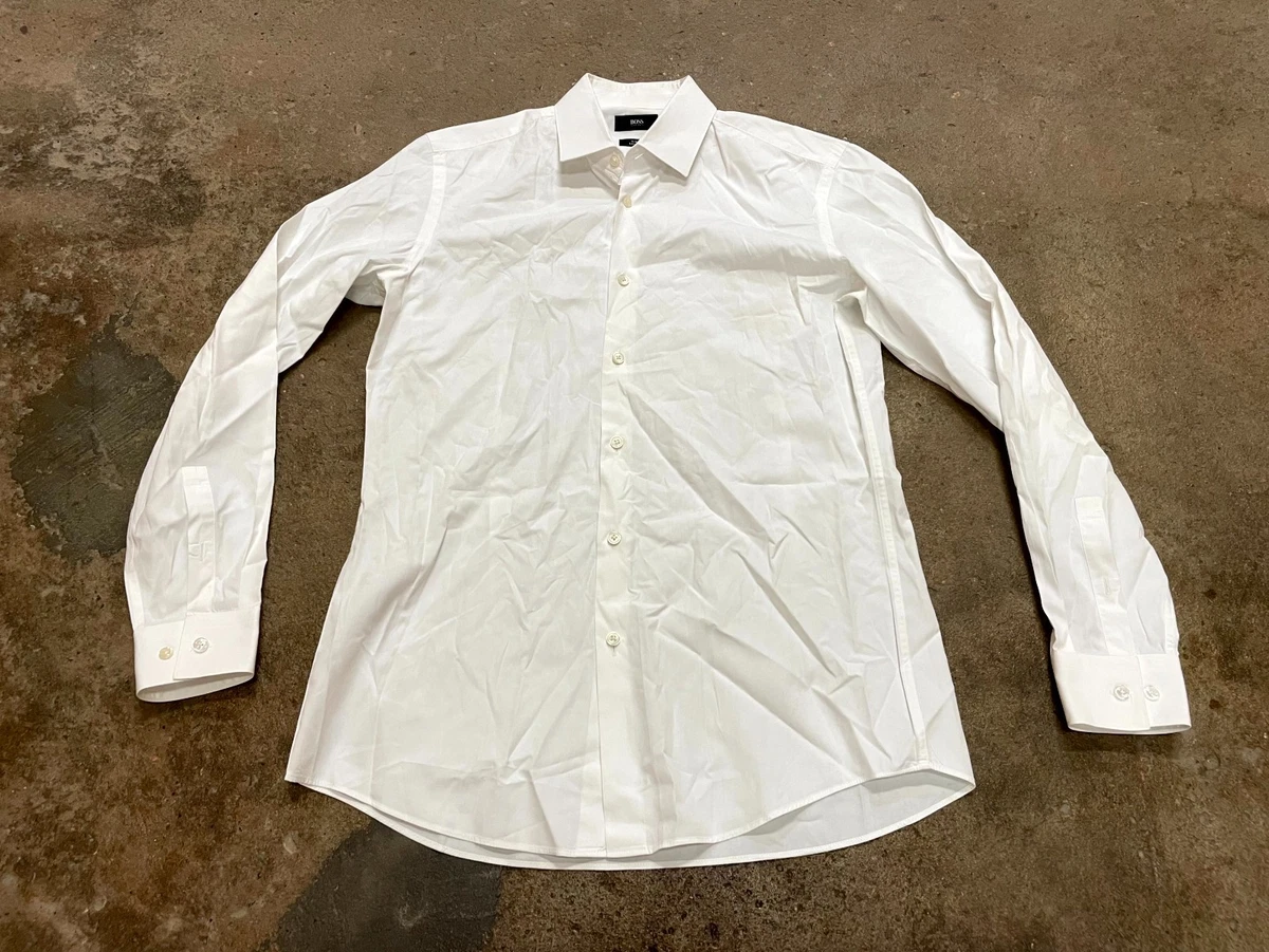 HUGO BOSS White Slim Dress Shirts for Men for sale | eBay