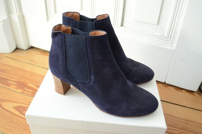 FLAVIO CREATION Stiefeletten NEU! 40 Ankle Boot blau Leder Wildleder