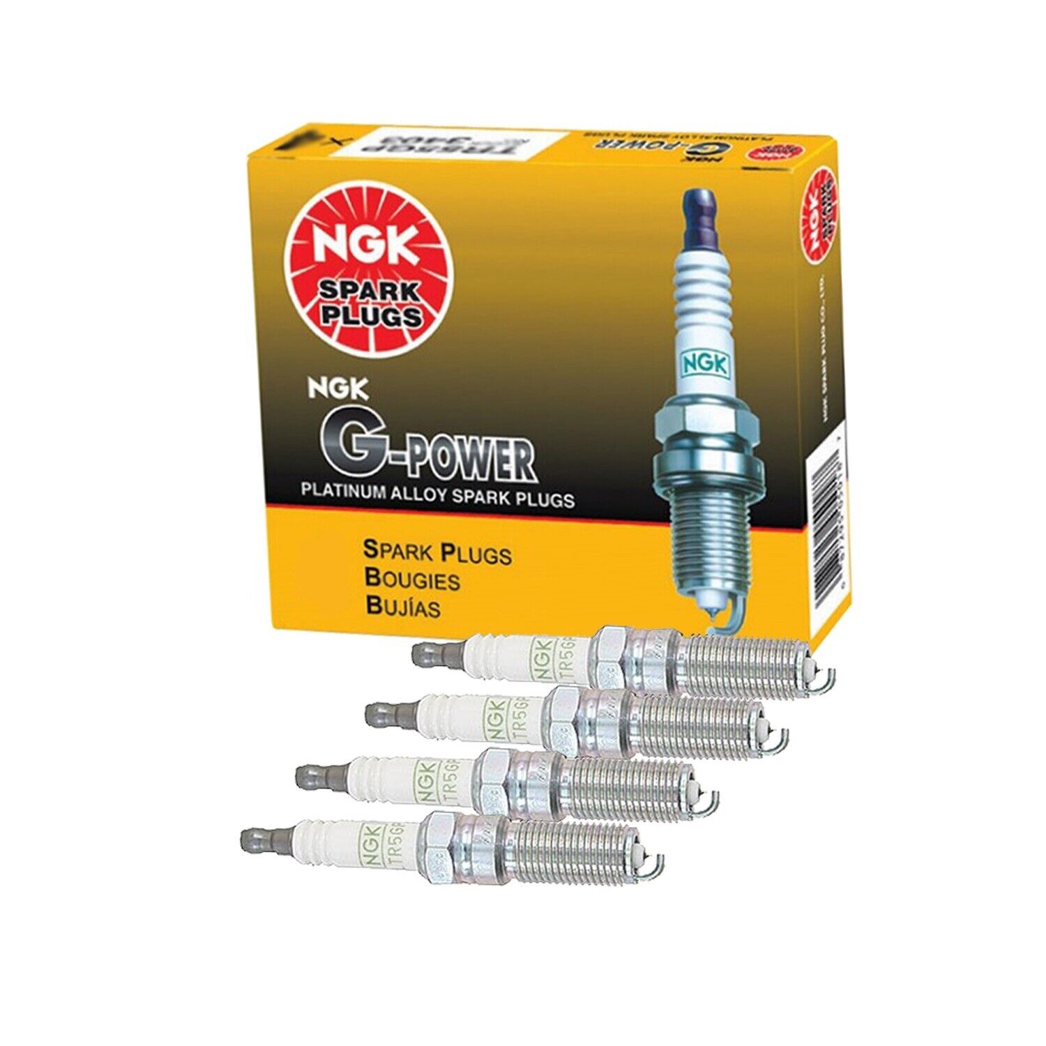 NGK Set of 4 G-Power Platinum Spark Plugs For Buick Chevy Ford GMC Saturn L4