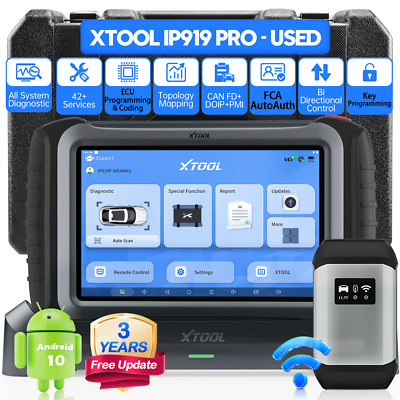 XTOOL USED IP919 PRO ECU Programming OBD2 Scanner Diagnostic Tool Key Programmer