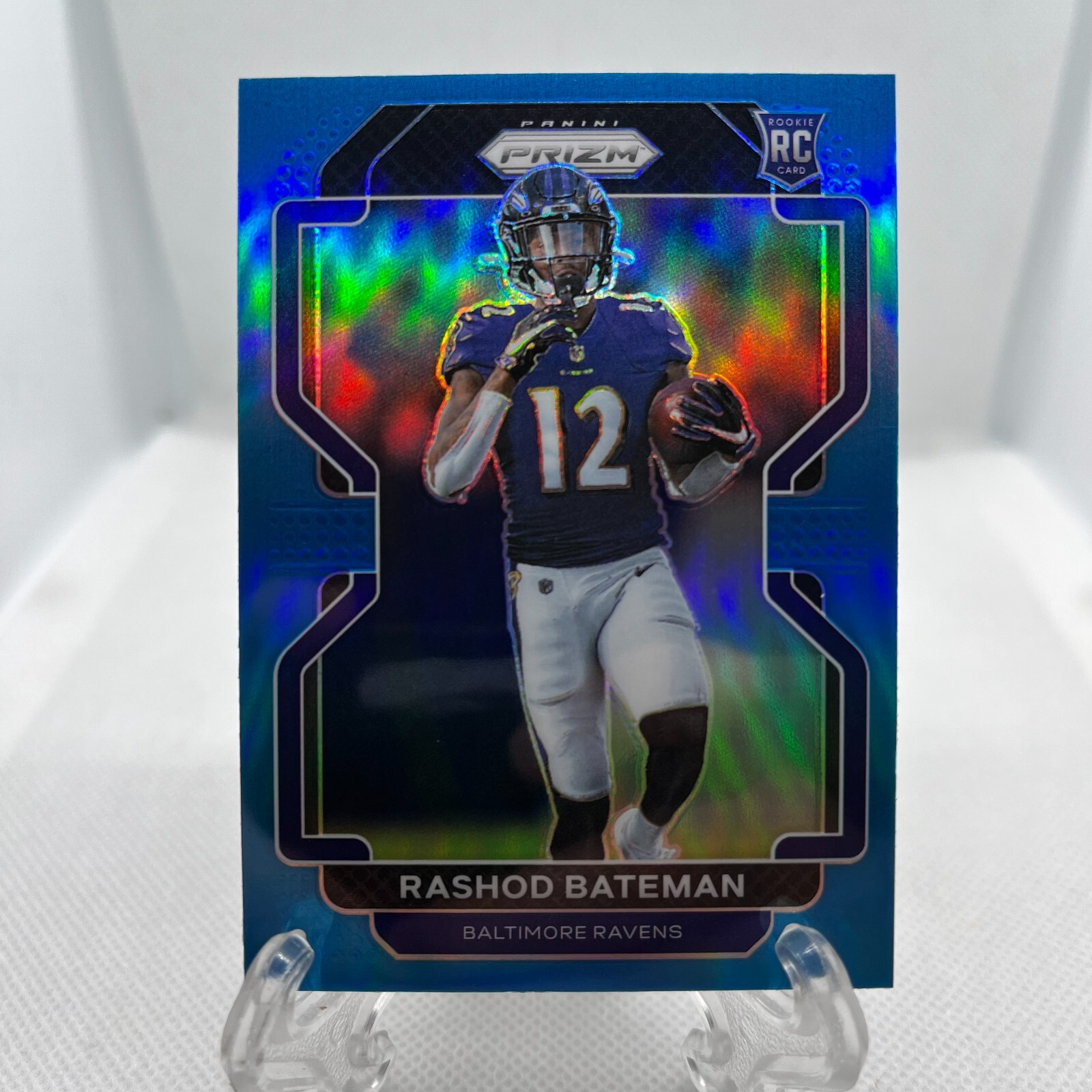 2021 Prizm Rashod Bateman Light Blue Prizm Rookie RC #340 Ravens