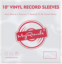 50pcs 10 inch Vinyl Record Outer Sleeves Clear Plastic Vinyl Record Sleeves for