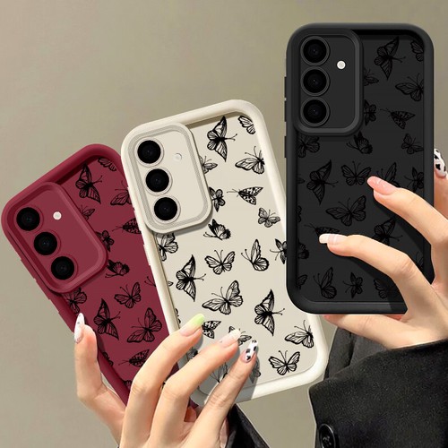 Funda para Samsung S25 S24 Ultra S23 A16 A05S A55 A15 Mariposa Silicona Funda - Imagen 5 de 18