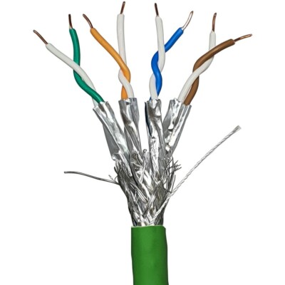 50m CAT8.1 S/FTP LSZH Kabel raucharm geschirmt reines Kupfer 22 AWG Daten
