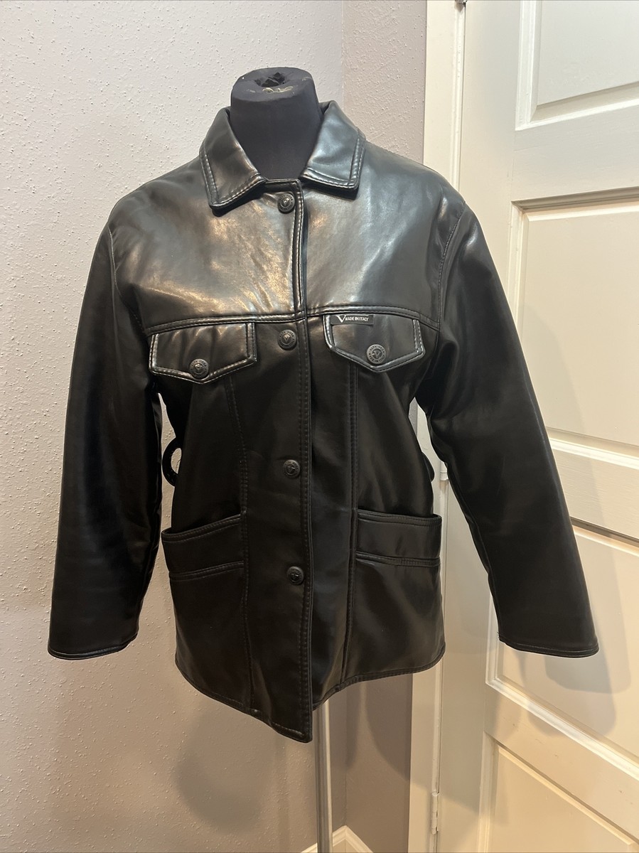 ジャケット・アウター Vene Italian Jacket Vintage 1990's Men's V milano Made in Italy Black Jacket Size M NO