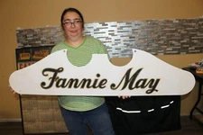 Large Vintage 1950's Fannie May Candies Candy Store Chocolate 48" Sign