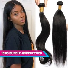 1-4bunndles Thick Brazilian Indian Virgin Human Hair Weave Weft Extensions Weave