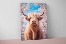 Highland Cow Wall Art - Farmhouse Wall Decor - Cow Canvas Print - Cow Print V49