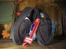 DEARFOAM MENS MEMORY FOAM SLIPPERS SHOES SIZE LARGE 11-12 BROWN HOUSE SHOES NEW