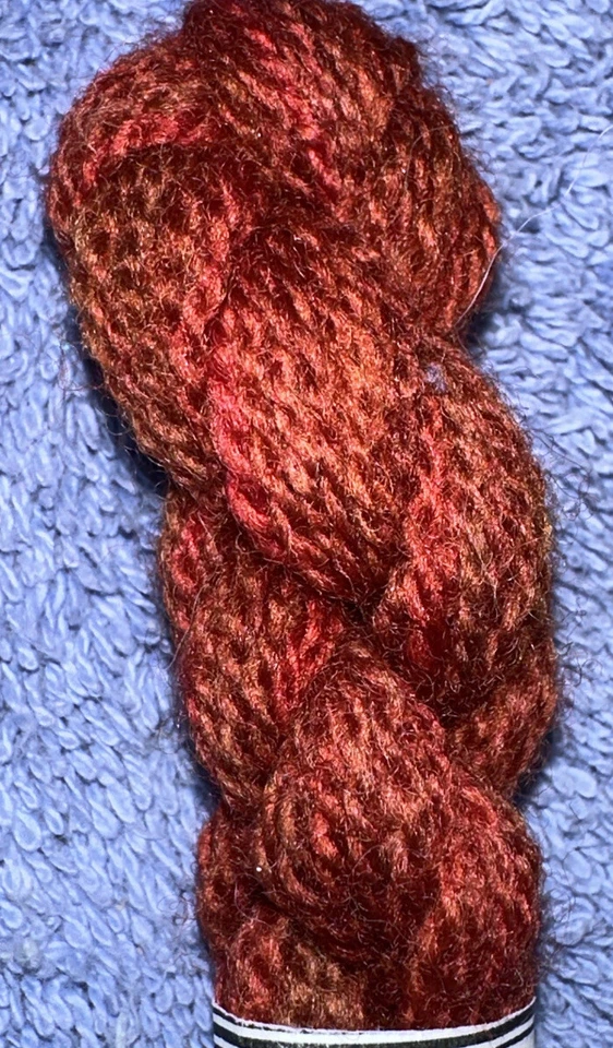 Hilos Res Naturae 100 % lana merino crewel tapiz hilo rojo naranja teñido a mano Foto 3 de 3