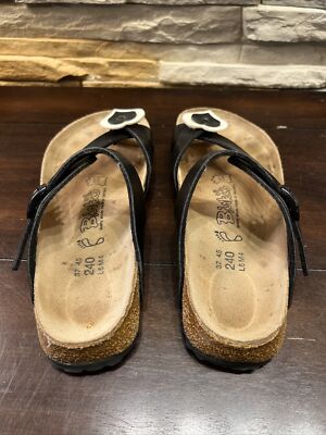 Birkis Birkenstock Lennox II Black/Black White Heart Toe