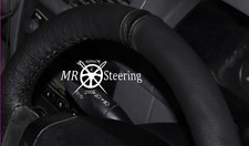 PASST F&Uuml;R MAZDA RX8 2003-2012 ECHTLEDER LENKRADBEZUG + SCHWARZES GURT