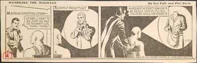 1952 MANDRAKE The Magician Daily Comic Strip Hypnosis Telepathic Projection 3/25