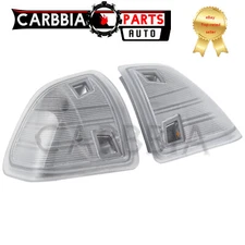 For Dodge Ram 2/4-Door Amber LED Side Mirror Turn Signal Lights Clear Lens