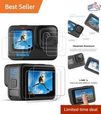 Ultra Clear Tempered Glass Screen Protector Kit for Go Pro Hero 9/10/11/12 - ...
