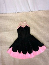 Black W/ Pink Underskirt  Attached Leotard Youth  Adult Dress Dance Costume