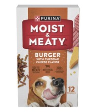 Purina Moist and Meaty Burger With Cheddar Cheese Flavor Dry Soft Dog Food Pouch
