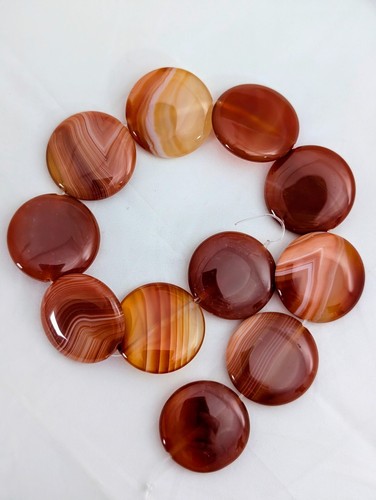 Banded Agate Gemstone Beads, Striped Agate, Shaded Agate, Choose Colour And Size - Picture 14 of 33