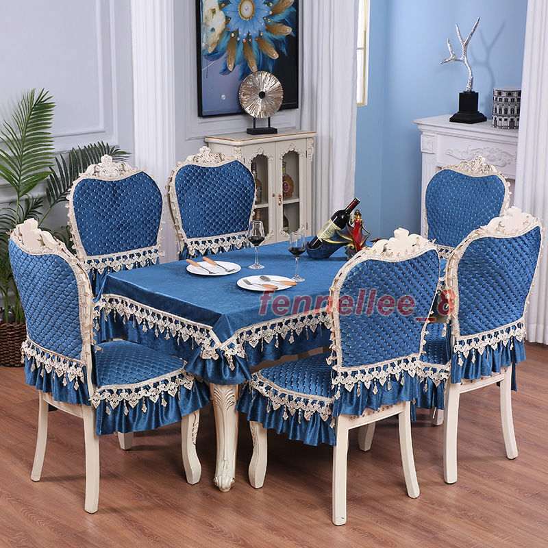 Chair Pads Dining Room Set With Royal Blue Chairs Waterproof Round