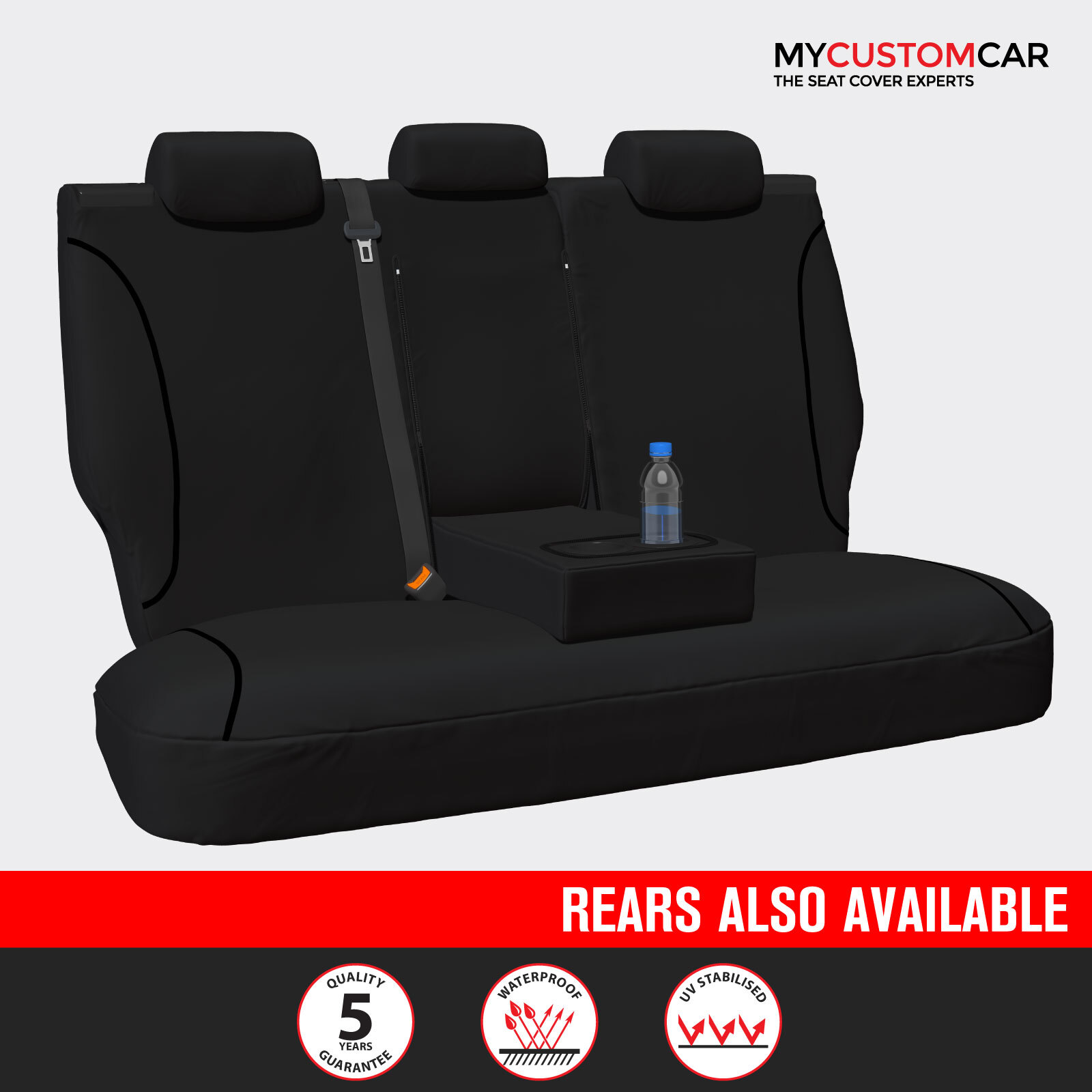 Mitsubishi Triton Dual Cab 20152023 TRADIES Front Black Canvas Seat