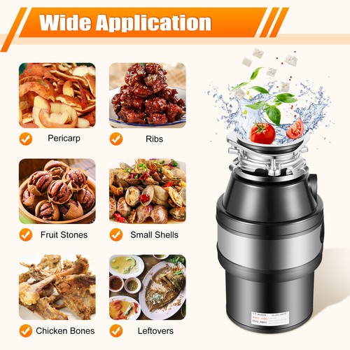 Dispensador de residuos de alimentos para fregadero de cocina para el hogar con interruptor de aire eliminación de residuos de alimentos Reino Unido - Imagen 2 de 24