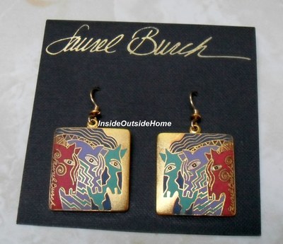 Laurel Burch Horses Moroccan Mares Earrings Sandstone Brights RETIRED Last ONES