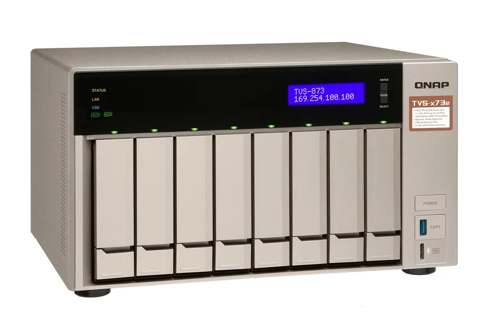 QNAP TVS-873e-4G 80TB (8 X 10TB WD ULTRASTAR) 8 Bay NAS With 4GB RAM - Image 2 of 4