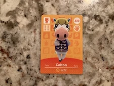 COLTON 233 Animal Crossing Amiibo Authentic Nintendo Mint Card From Series 3
