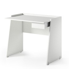 SCRIVANIA PORTA PC SALVA SPAZIO L90xP60xH80 CM DESK CONTEMPORARY BIANCO
