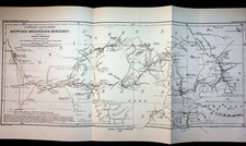 1884 Egyptian Abyssinian Border Region Color Map Justus Perthes Joseph Menges