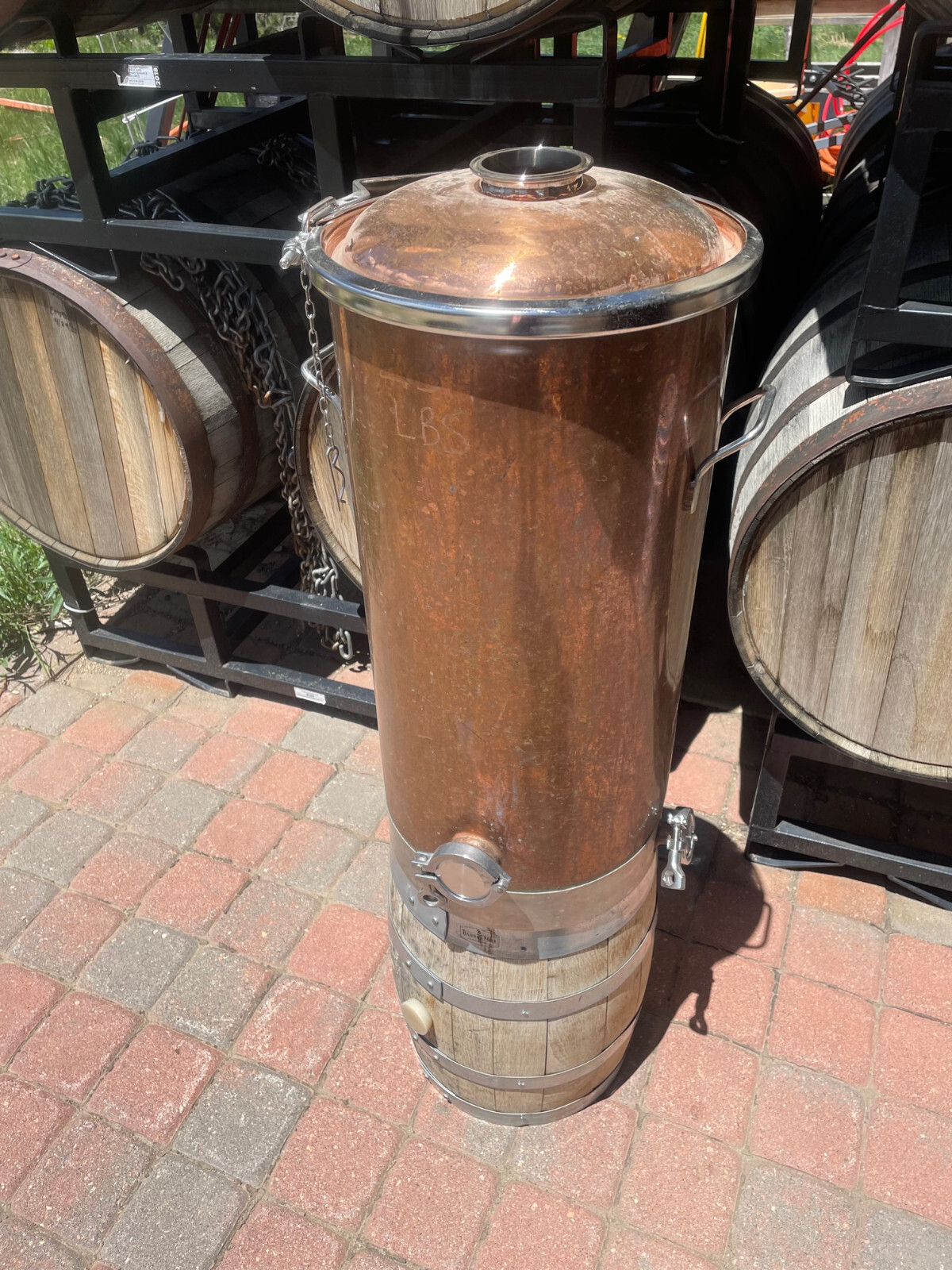 13 Gallon Copper Boiler 3" Lid Whiskey Still Distilling Fermentation Moonshine