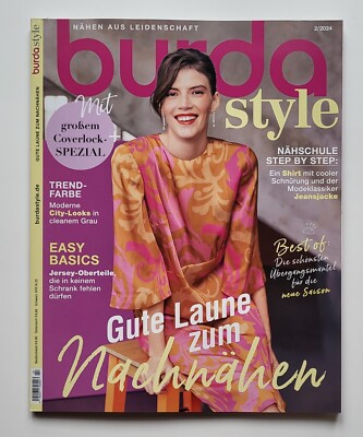 burda style 2/2024  , Gute Laune zum Nachnähen  mit Schnittmuster , NEU 