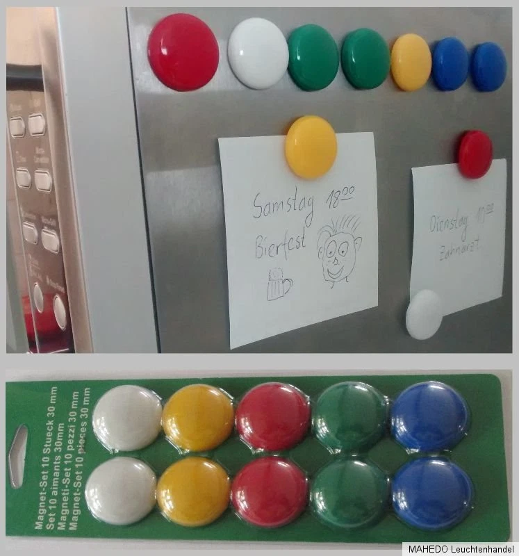 Set Kühlschrank Tafel Whiteboard Pinnwand Magnete Magnet Magnettafel farbig bunt