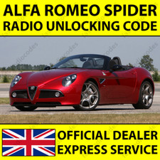 ✅ALFA ROMEO SPIDER AUTORADIO NAVIGAZIONE SBLOCCO PIN CODICE PER TUTTI I MODELLI✅