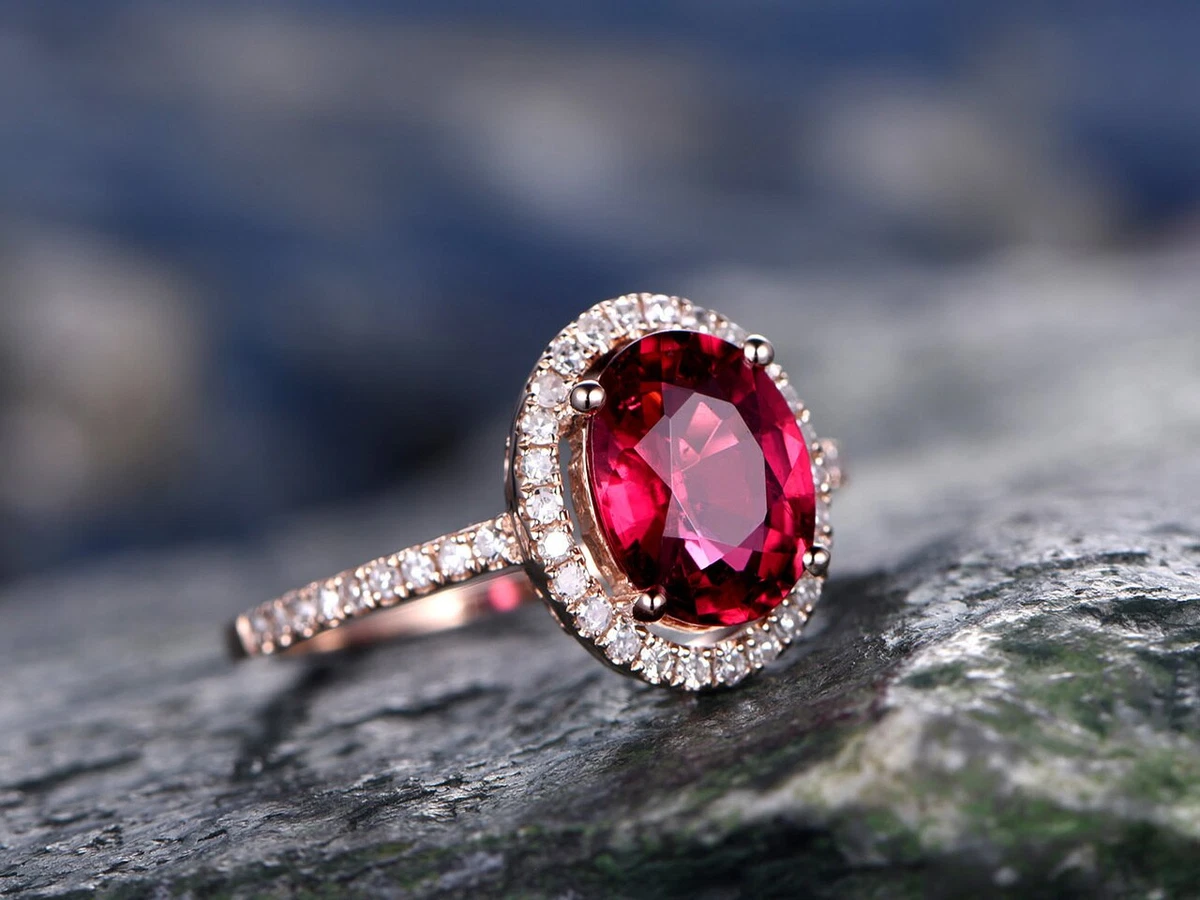 Premium AI Image | Beautiful oval ruby ring set in 18k white gold  generative AI