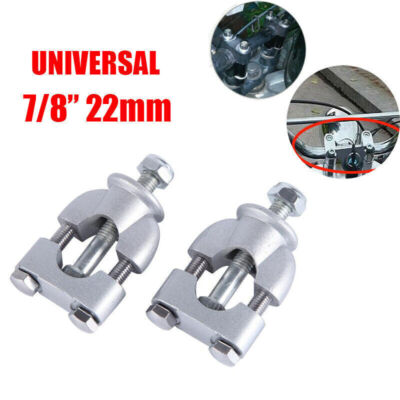 HandleBar Bar Mount Clamps Risers Adapter 7/8'' 22mm For Dirt Bike ATV CNC US