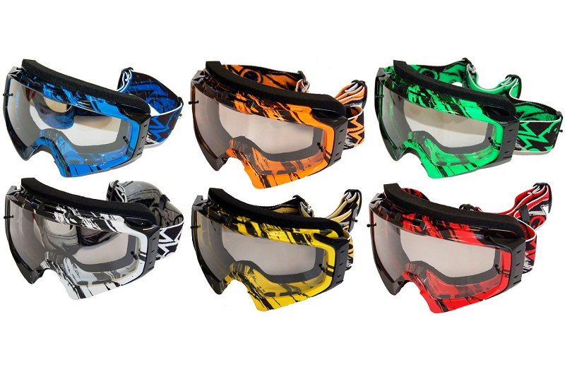 Mascherina da Casco moto cross lenti trasparenti antigraffio