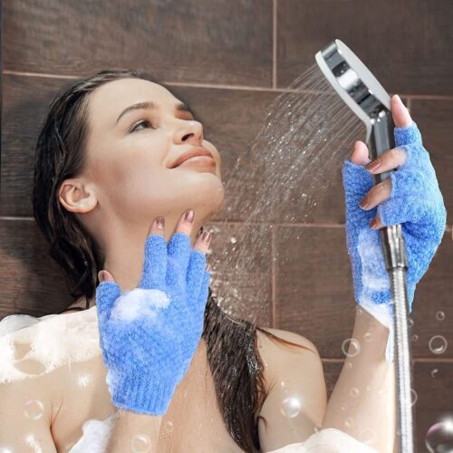 EvridWear fingerloses Peeling Badhandschuhe Körperpeeling zum Duschen, 1 Paar - Bild 6 von 31