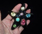 KJL KENNETH J. LANE Huge Black Enamel Multi-color Crystals Starfish Pin — photo 5