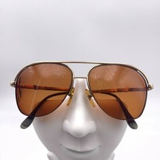 Vintage Gemini Sport 2 Gold Metal Pilot Half-Rimmed Sunglasses FRAMES ONLY